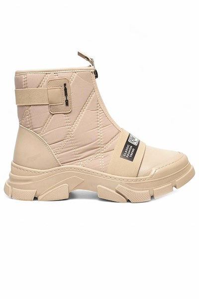 Celira Ten Fermuarlı Paraşüt Termal Kürklü Kadın Bot