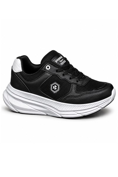 Celira Tmp Siyah Beyaz File Cilt Kadın Sneakers Spor Ayakkabı