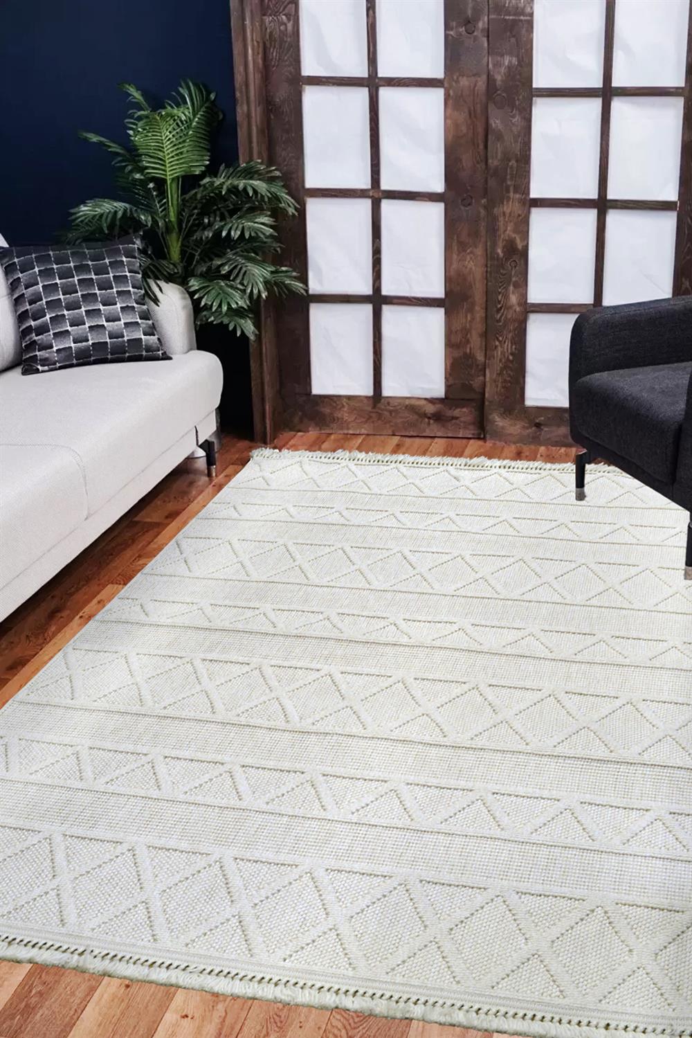 BUKLE SERİSİ HALI E610 Krem