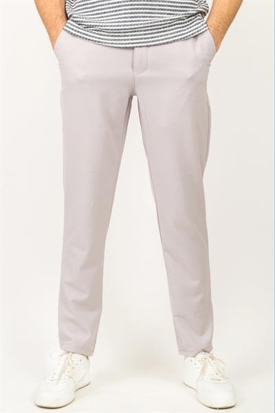 APTPRESTIGE Gri Beli Lastikli Bağcıklı Jogger Pantolon