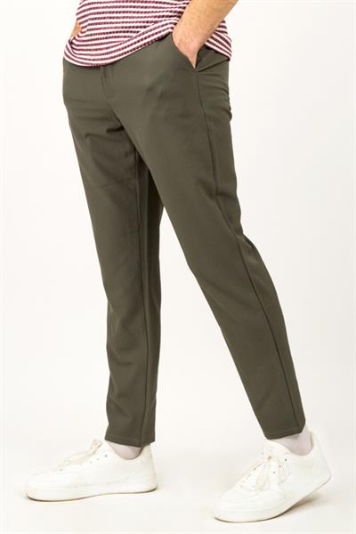 APTPRESTIGE Haki Beli Lastikli Bağcıklı Jogger Pantolon