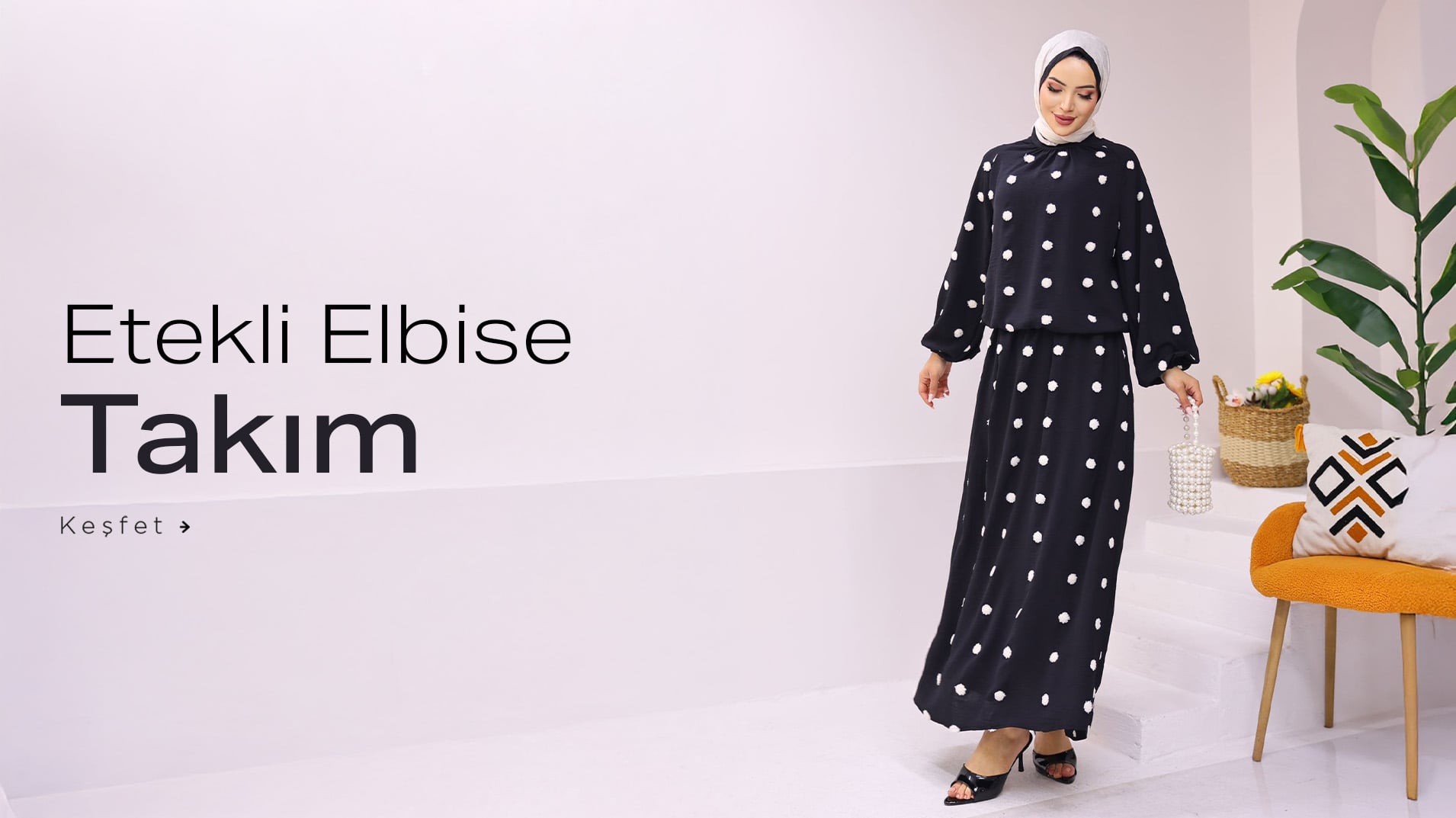 ETEKLİ ELBİSE TAKIM