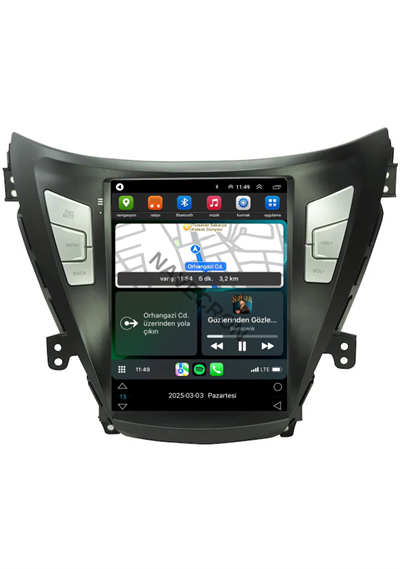 HYUNDAI ELANTRA UYUMLU TESLA 8/128 ANDROID MULTİMEDYA (2011-13) 