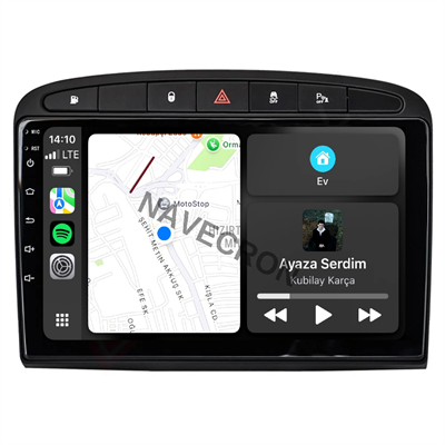 PEUGEOT 308 GRİ 6/128 UYUMLU ANDROID MULTİMEDYA (2008-13)