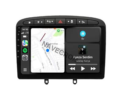 PEUGEOT 308 SİYAH 6/128 UYUMLU ANDROID MULTİMEDYA (2008-13)