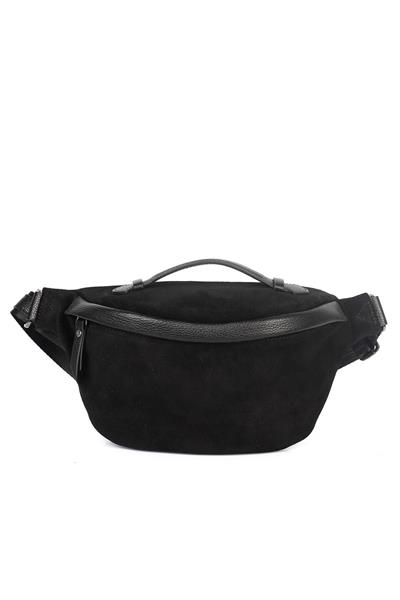 Hakiki Deri Süet Kadın Bel Çantası YC042019DSU