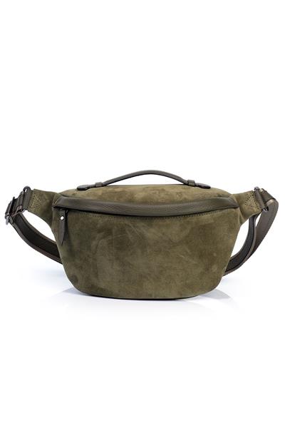 Hakiki Deri Süet Kadın Bel Çantası YC042019DSU