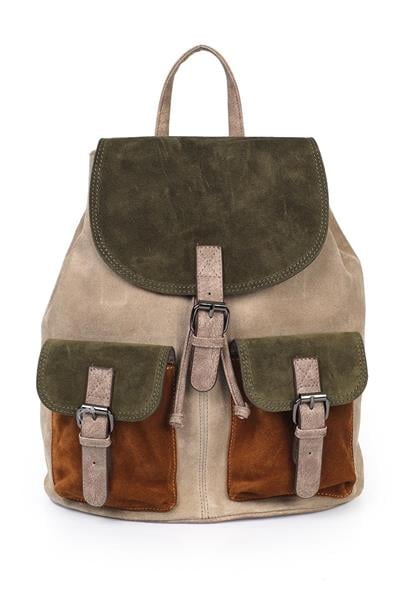 Hakiki Deri Süet Kadın Sırt Çantası YC041947DSU