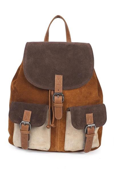 Hakiki Deri Süet Kadın Sırt Çantası YC041947DSU