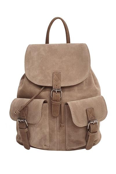 Hakiki Deri Süet Kadın Sırt Çantası YC041947DSU