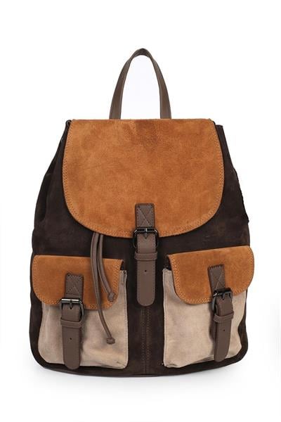 Hakiki Deri Süet Kadın Sırt Çantası YC041947DSU