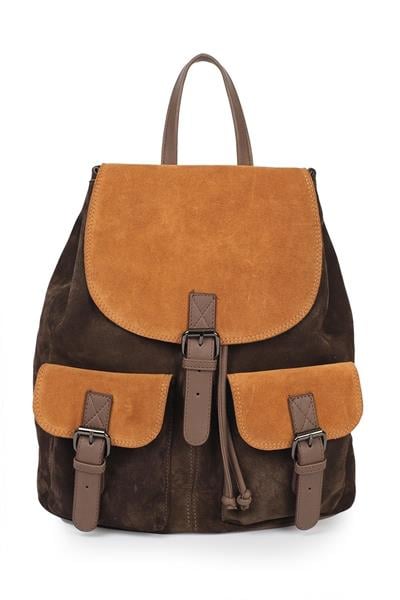 Hakiki Deri Süet Kadın Sırt Çantası YC041947DSU