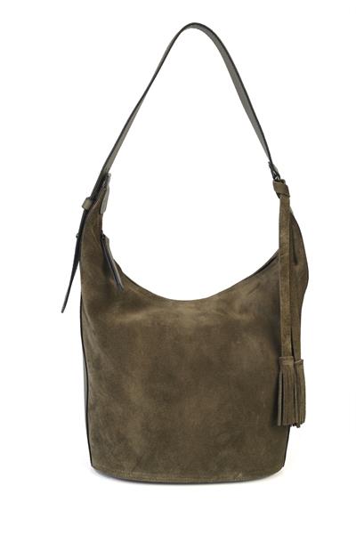 Hakiki Süet Deri Kadın Omuz Çantası YC012086HSD