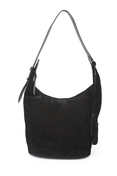 Hakiki Süet Deri Kadın Omuz Çantası YC012086HSD