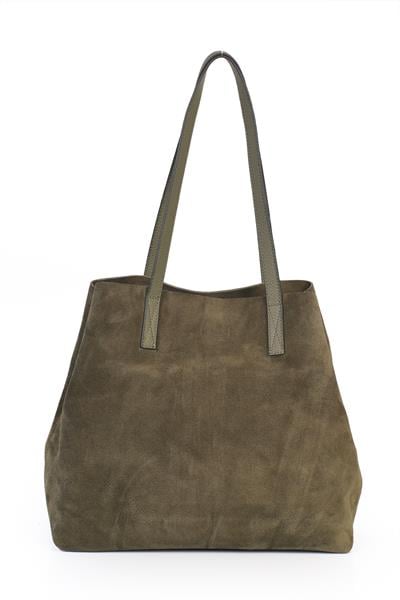 Hakiki Süet Deri Kadın Omuz/Çapraz Çantası YC012089HSD