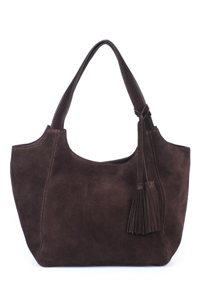 HakikiSüet Deri Kadın Omuz Çantası YC012079HSD