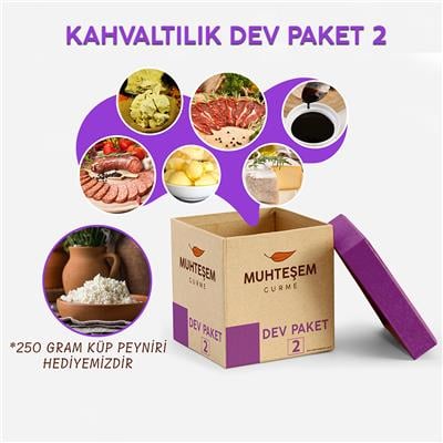 Kahvaltılık Dev Paket 2 + 250Gr Küp Peyniri Hediyeli