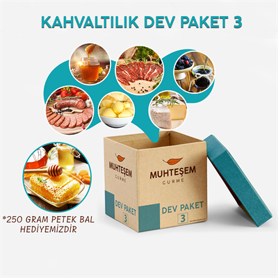 Kahvaltılık Dev Paket 3 + 250Gr Petek Bal Hediyeli