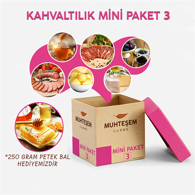 Kahvaltılık Mini Paket 3 + 250 Gr Petek Bal Hediyeli