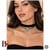 Gümüş Kaplama Güneş Siyah Kadife Kadın Choker