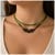 Süet - Antik Sarı Kadın Choker