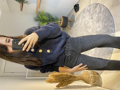 Antrasit Bol Paça Jean Pantolon