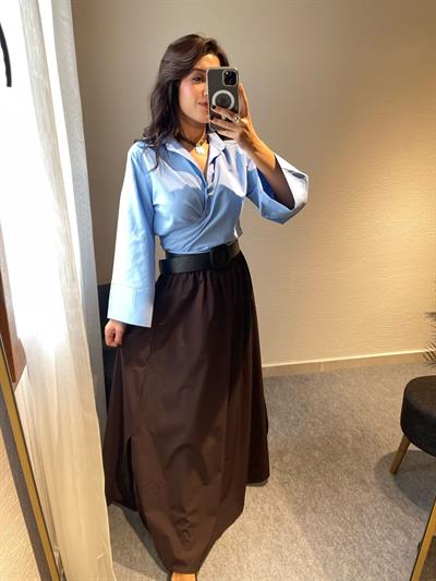 BAĞLAMALI CROP GÖMLEK