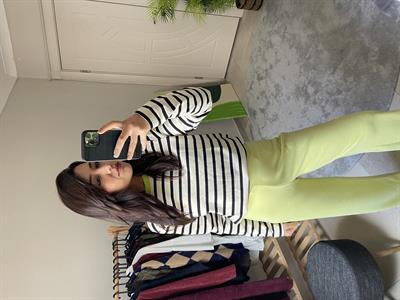 Çizgili Uzun Kollu Basic T-Shirt