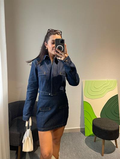 DENİM CEKET ETEK TAKIM