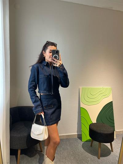 DENİM CEKET ETEK TAKIM