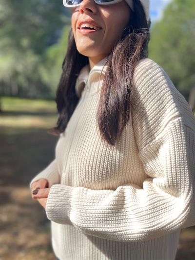 Fermuar Yaka Triko Kazak