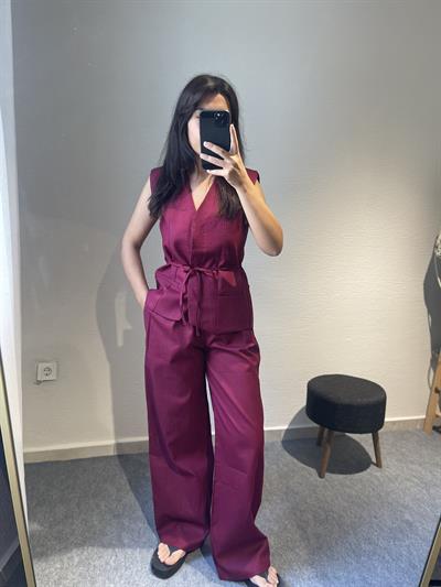 Pantolon Yelek Keten takım