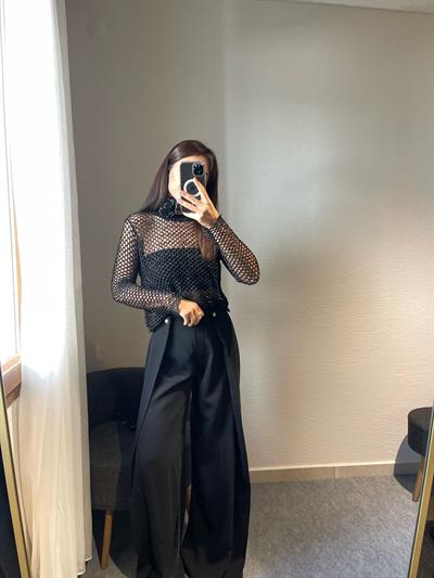 PİLELİ PALAZZO PANTOLON