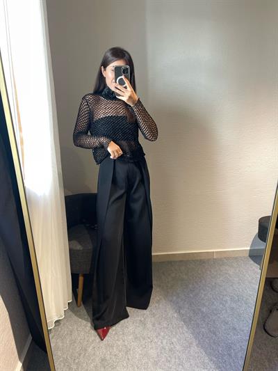 PİLELİ PALAZZO PANTOLON