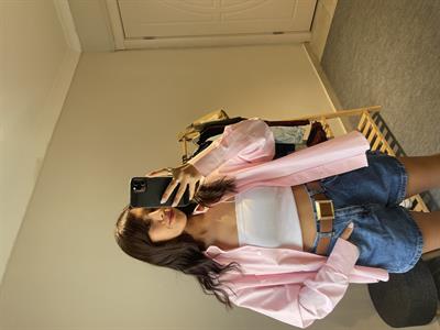 POPLİN KUMAŞ PEMBE GÖMLEK