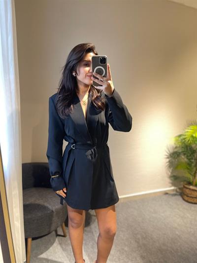 SİYAH KEMERLİ BLAZER