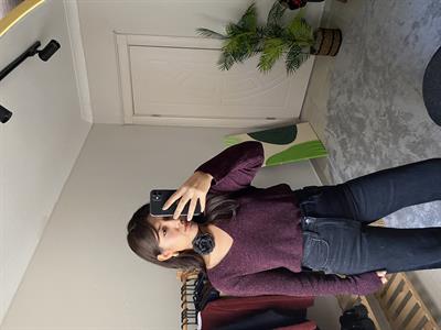 Transparan Simli Bluz