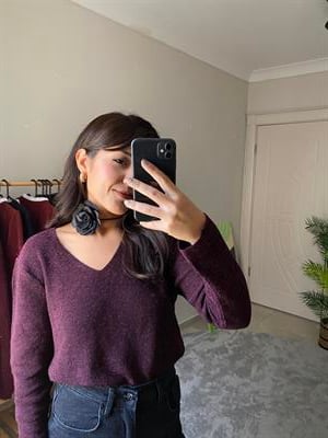 Transparan Simli Bluz