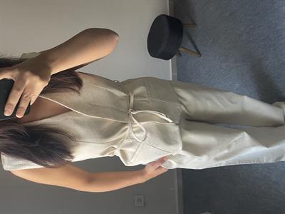 Yelek Pantolon Keten Takım