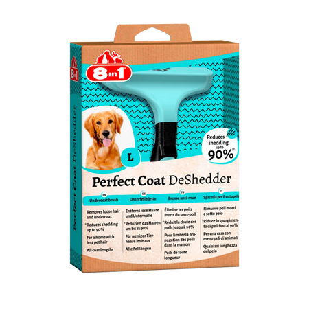 8in1 Perfect Coat DeShedder  Köpekler İçin Tarak (L)