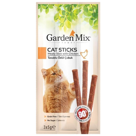 Garden Mix Tavuklu Tahılsız Kedi Ödül Çubuğu 3x5gr