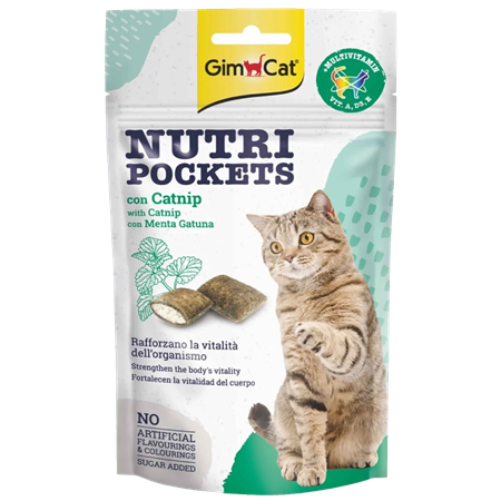 GimCat Nutripockets Kedi Otlu Multivitamin Kedi Ödül Maması 60gr