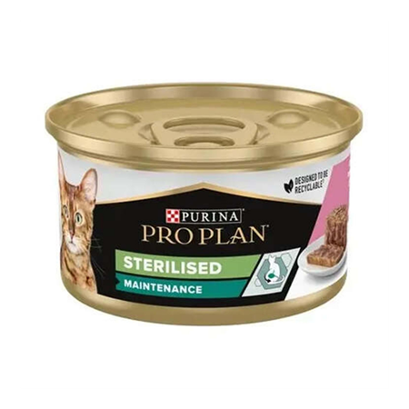 Pro Plan Somonlu ve Ton Balıklı Kısırlaştırılmış Yetişkin Kedi Konservesi 85gr