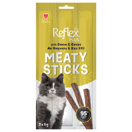 Reflex Av Hayvanlı ve Kaz Etli Tahılsız Kedi Ödül Çubuğu 3x5gr