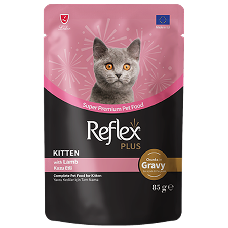 Reflex Plus Sos İçinde Parça Kuzu Etli Yavru Kedi Konservesi 85gr
