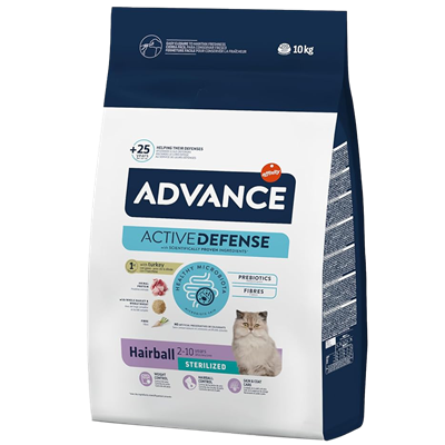 Advance Hairball Tüy Yumağı Önleyici Hindili Kısırlaştırılmış Yetişkin Kedi Maması 10kg