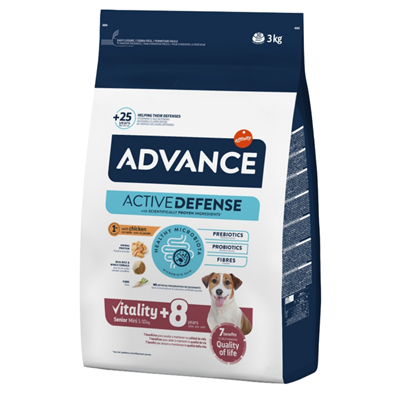 Advance Mini Senior Tavuklu ve Pirinçli Yaşlı Köpek Maması 3 kg