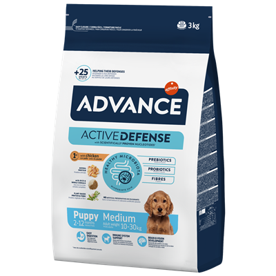Advance Puppy Protect Medium Tavuklu ve Pirinçli Orta Irk Yavru Köpek Maması 3kg