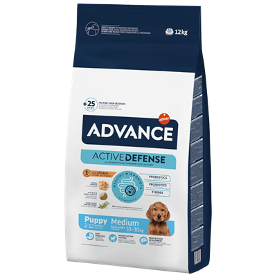 Advance Puppy Protect Medium Tavuklu ve Pirinçli Orta Irk Yavru Köpek Maması 12kg