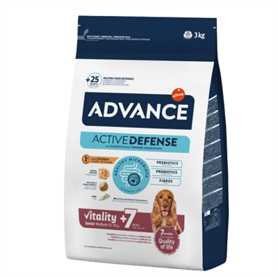 Advance Senior Medium Tavuklu Orta Irk Yaşlı Köpek Maması 3 KG